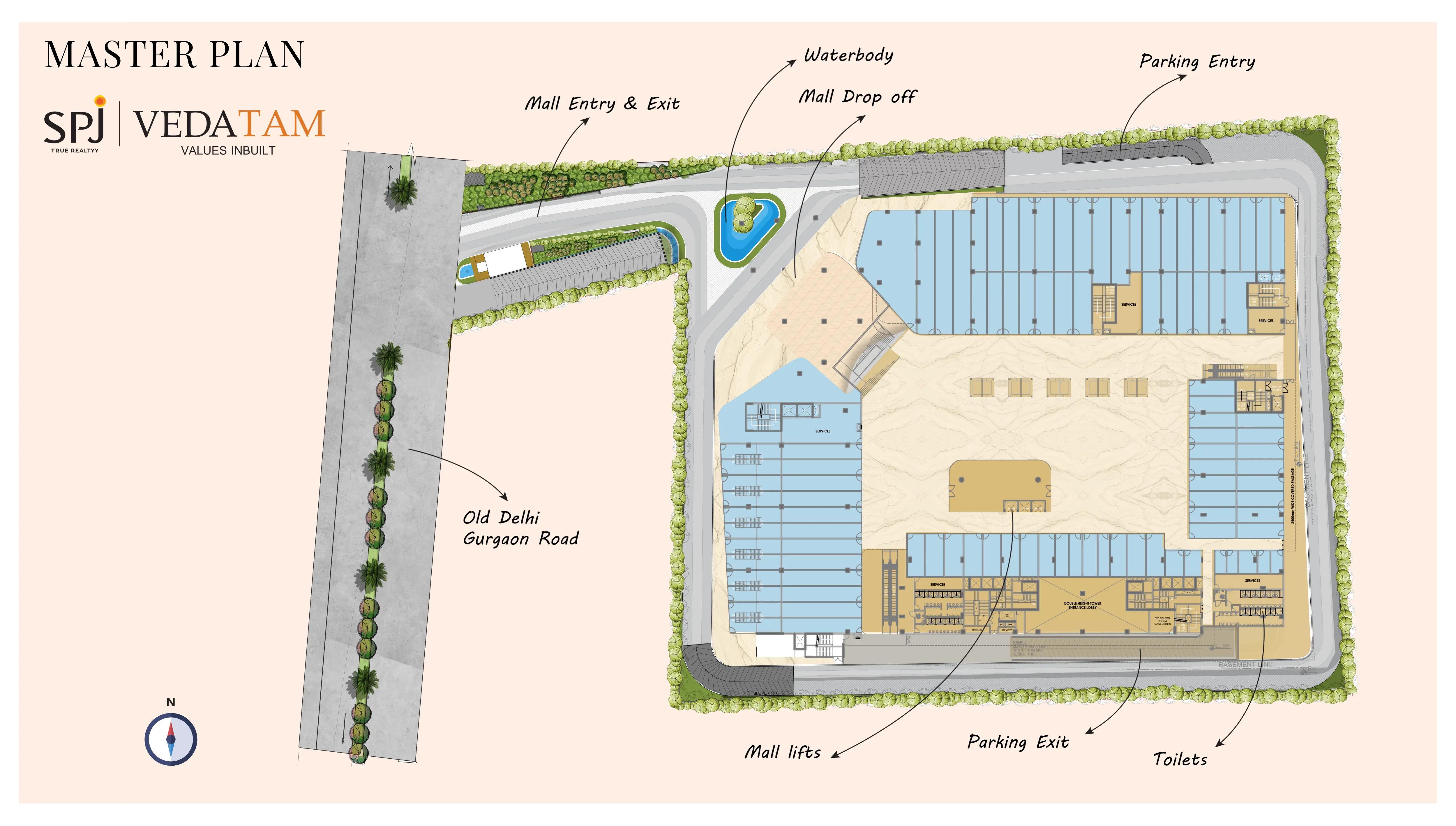 SPJ Vedatam Sector 14 Gurgaon floor plan